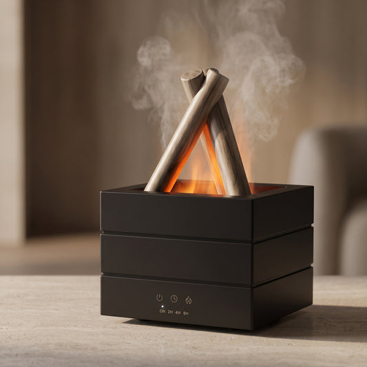 Bonfire Flame Aroma Diffuser with Ambient Light & Remote Control