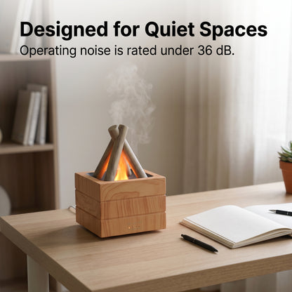 Bonfire Flame Aroma Diffuser with Ambient Light & Remote Control