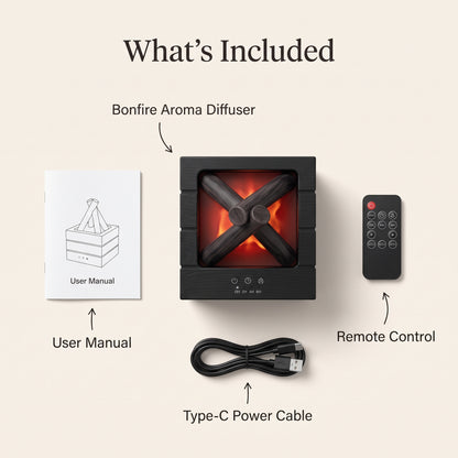 Bonfire Flame Aroma Diffuser with Ambient Light & Remote Control