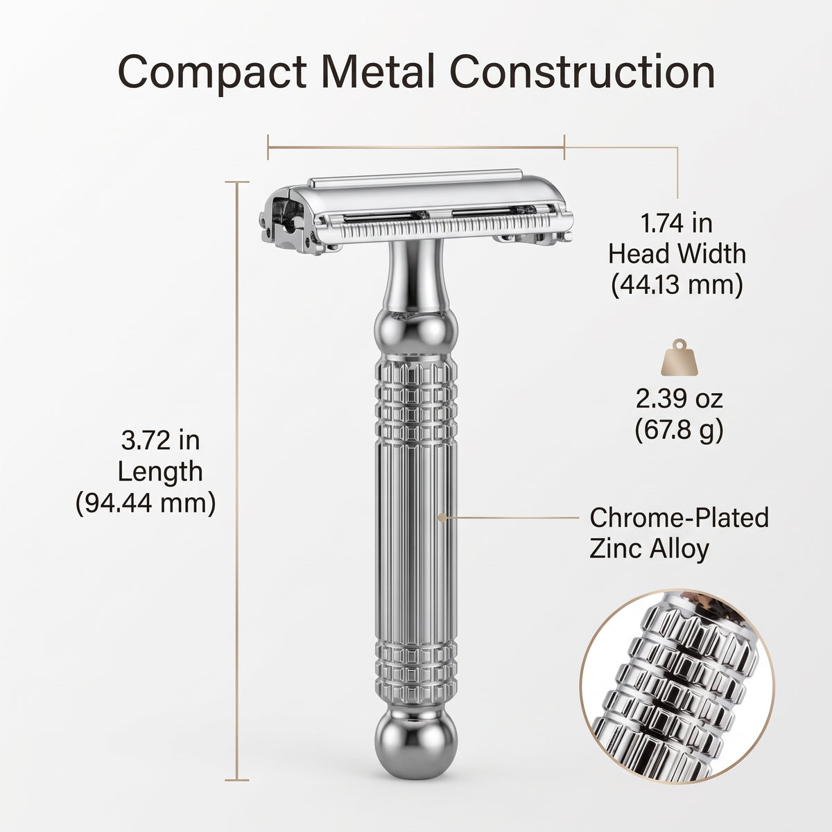 Butterfly Twist-to-Open Double Edge Safety Razor with Travel Case