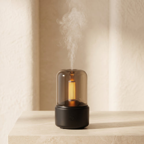 Candlelight Essential Oil Diffuser with Ambient Mist and Auto Shutoff