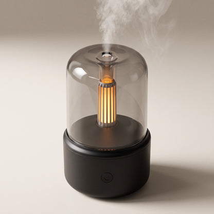 Candlelight Essential Oil Diffuser with Ambient Mist and Auto Shutoff
