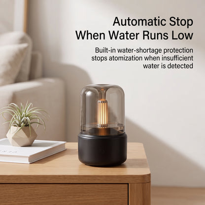 Candlelight Essential Oil Diffuser with Ambient Mist and Auto Shutoff