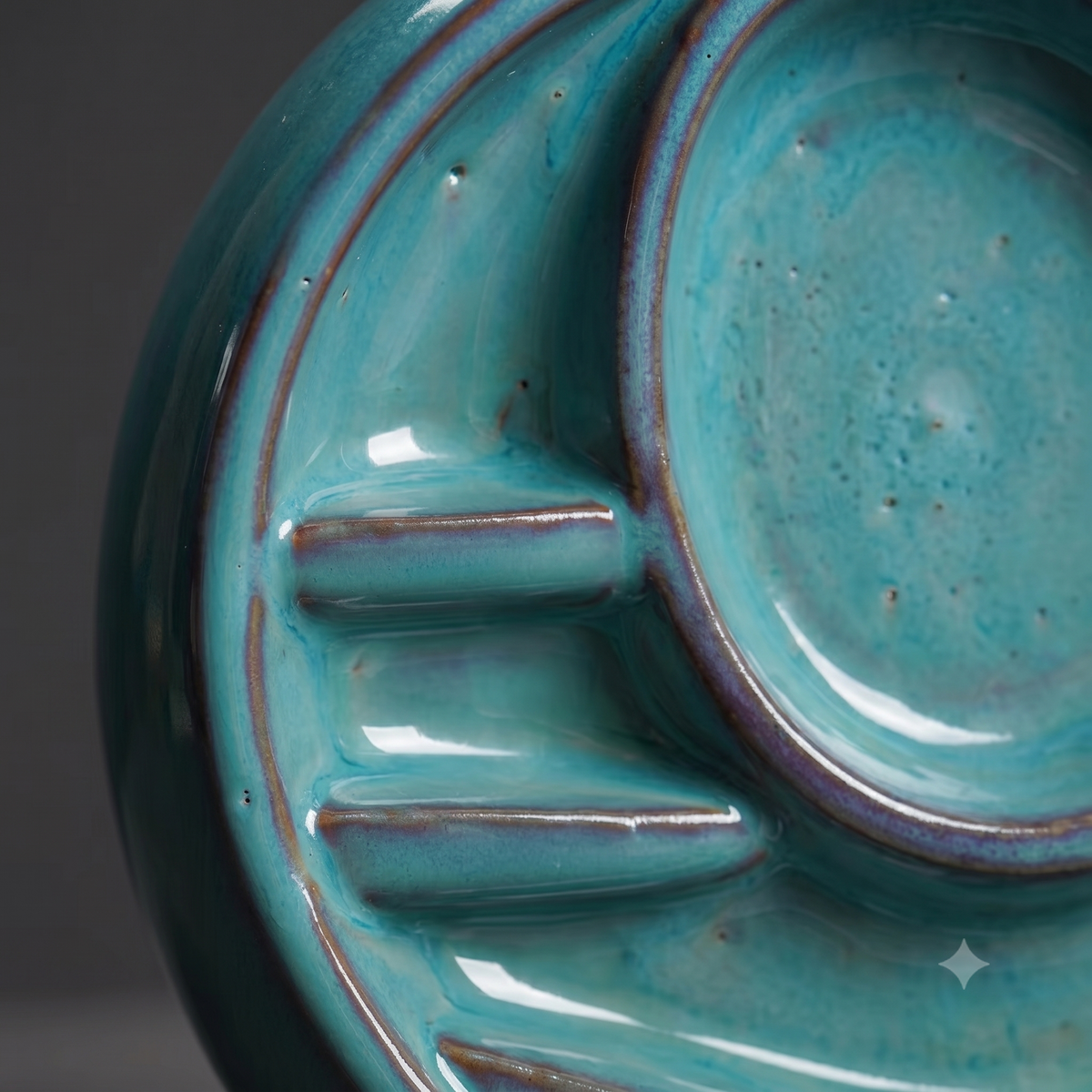 Ceramic Crescent Moon Backflow Incense Burner & Candle Holder