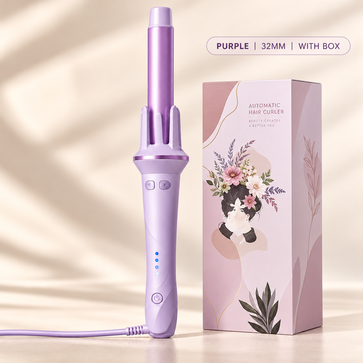 Automatic Rotating Tourmaline Ceramic Hair Curler, 28mm/32mm