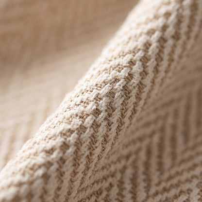 Chenille Herringbone Sofa Throw Cover with Tassel Edge