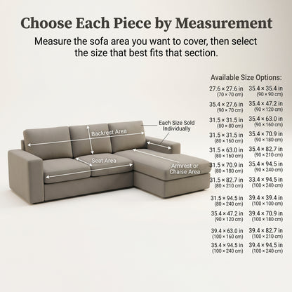 Chenille Non-Slip Modular Sofa Cover with Decorative Woven Border