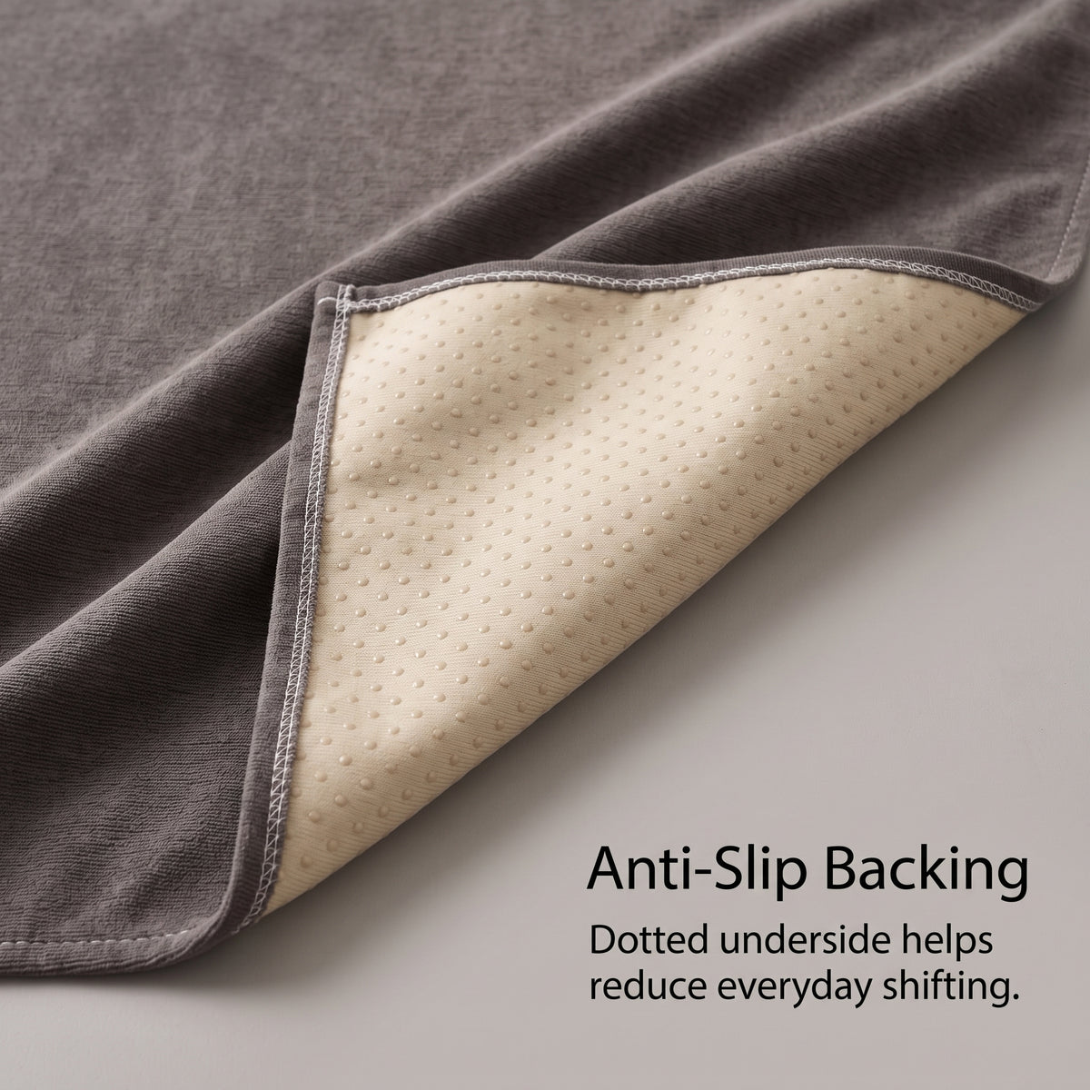 Chenille Sofa Cover with Anti-Slip Backing & Decorative Border