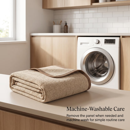 Chenille Sofa Cover with Anti-Slip Backing & Decorative Border