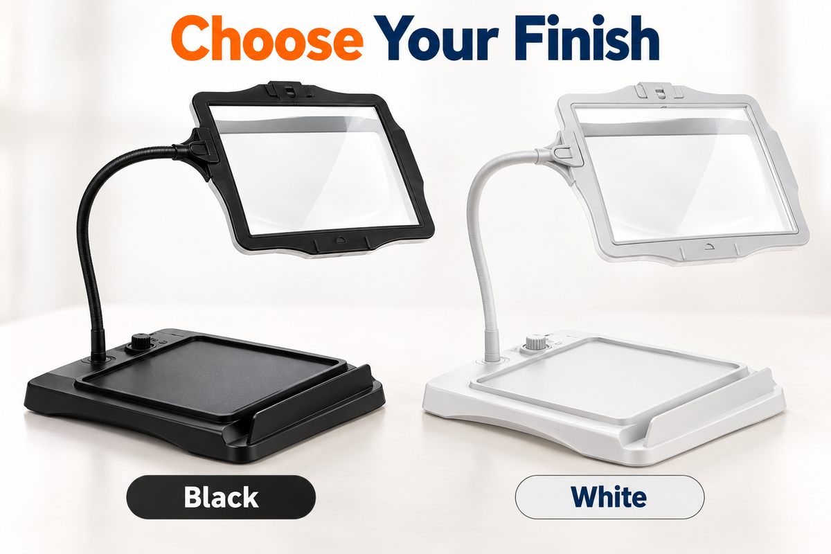10X Full-Page LED Magnifier with 3-in-1 Flexible Stand