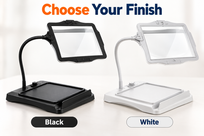 10X Full-Page LED Magnifier with 3-in-1 Flexible Stand