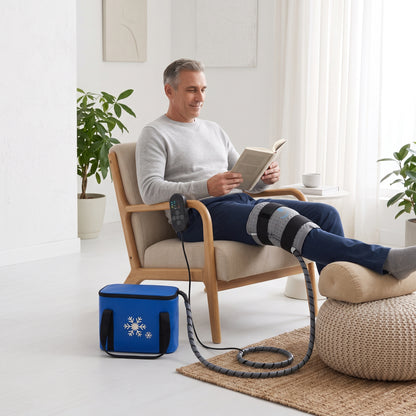 Circulating Cold-Compression System with Leg Elevation Pillow