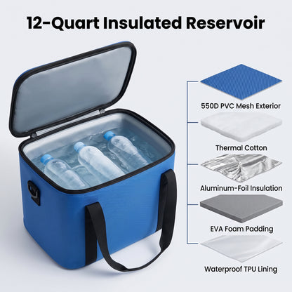Circulating Cold-Compression System with Leg Elevation Pillow