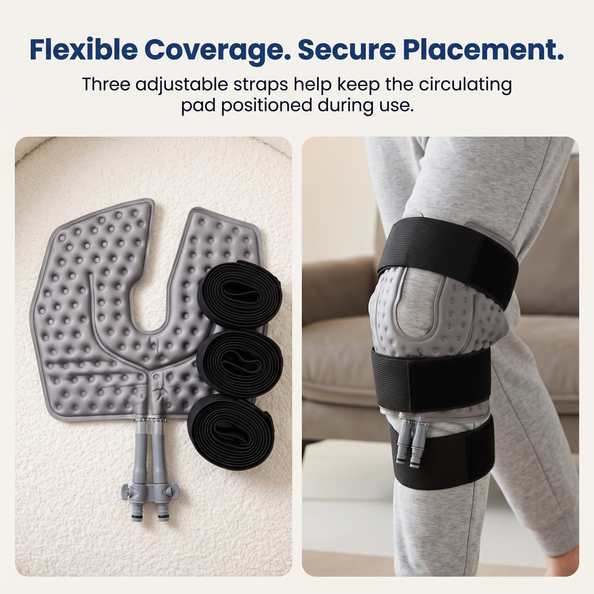 Circulating Cold-Compression System with Leg Elevation Pillow