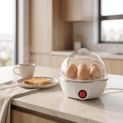 Compact 7-Egg Electric Steamer with Automatic Shutoff