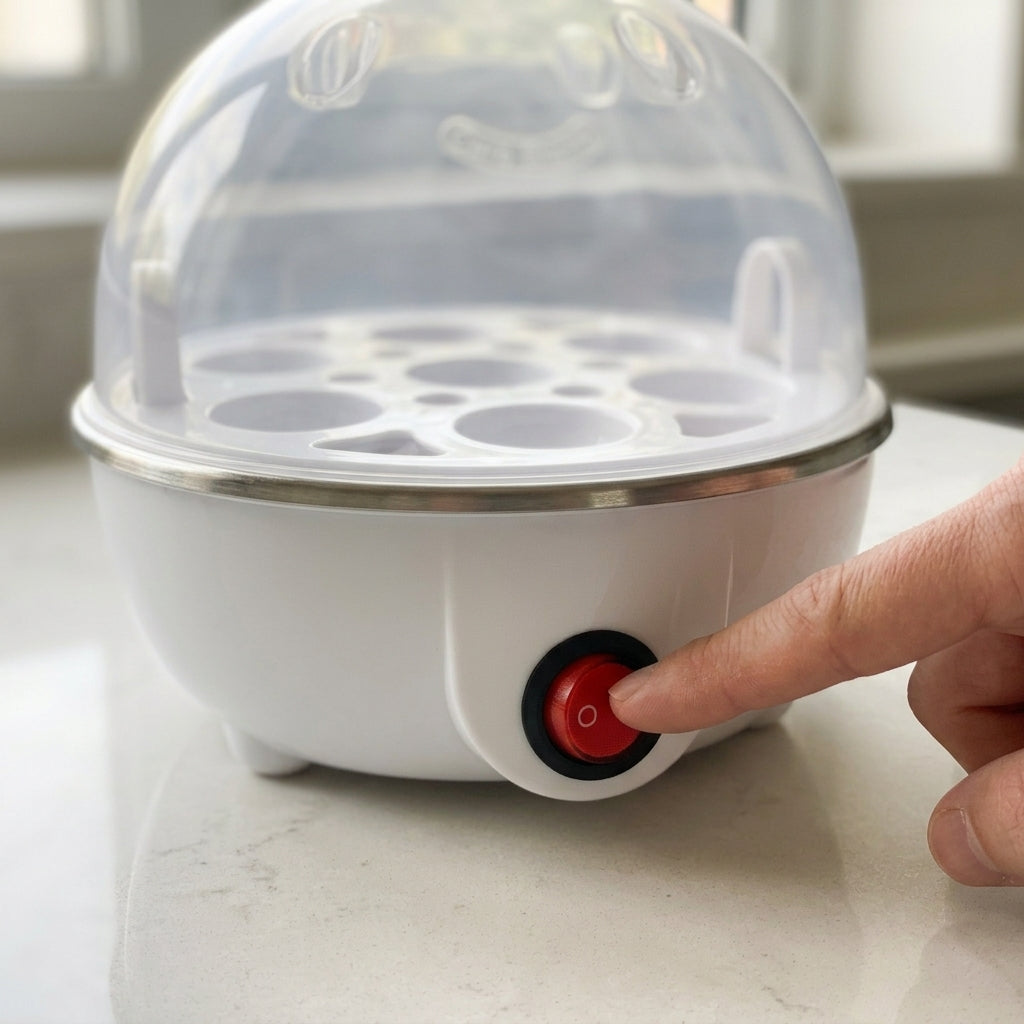 Compact 7-Egg Electric Steamer with Automatic Shutoff