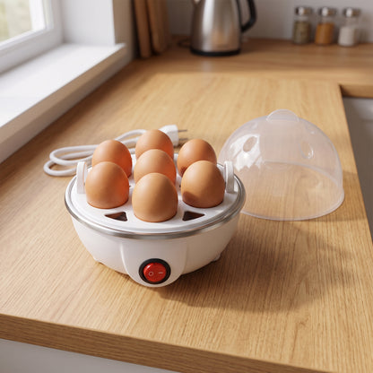 Compact 7-Egg Electric Steamer with Automatic Shutoff