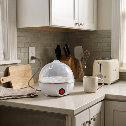 Compact 7-Egg Electric Steamer with Automatic Shutoff