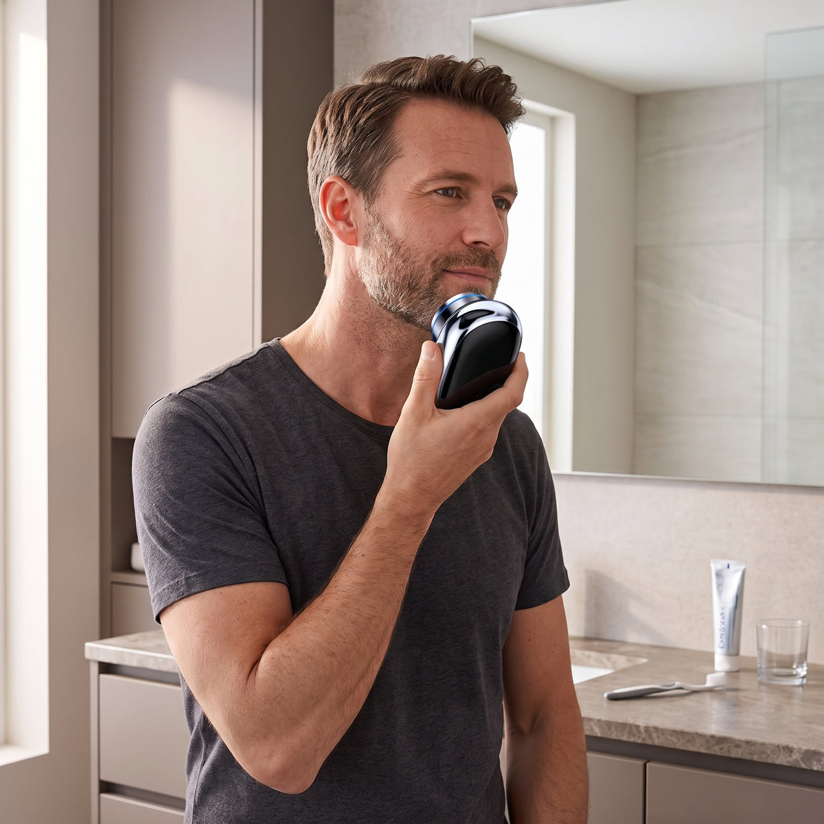 Compact Electric Rotary Shaver with Flex Mesh Head & Digital Display
