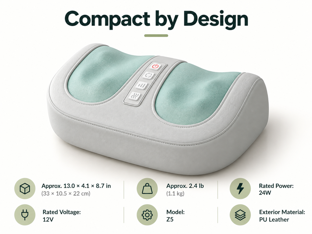 Heated Kneading Foot Massager with 3 Levels & 15-Minute Timer