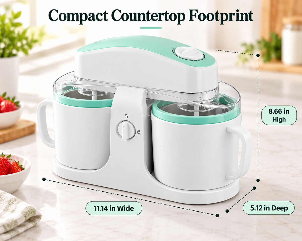 Dual-Cup Ice Cream & Frozen Dessert Maker