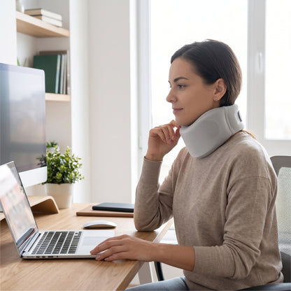 Contoured Foam Neck Support Collar with Adjustable Wraparound Fit