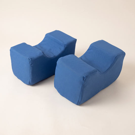 Contoured Foot Elevation Support Pillow Pair with Washable Covers