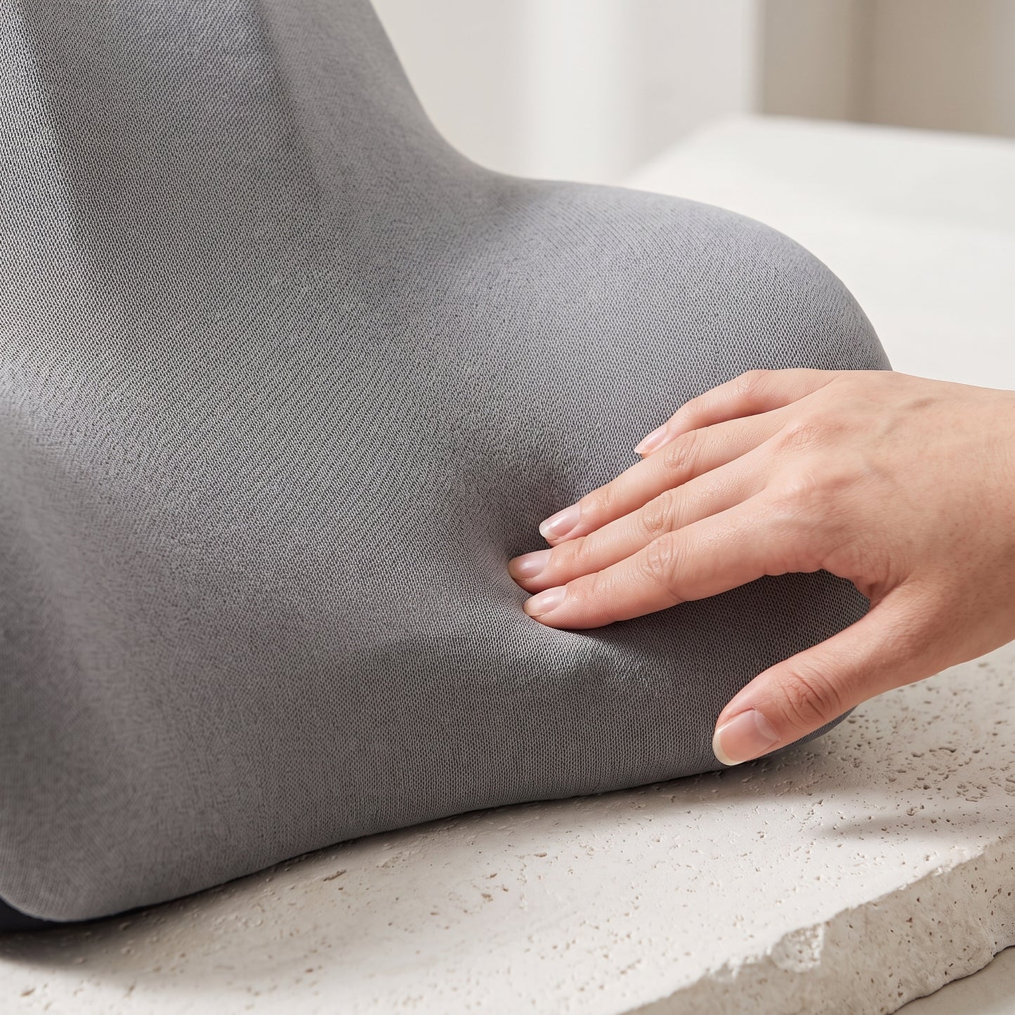 Contoured Memory Foam Lumbar Support Cushion for Office & Car