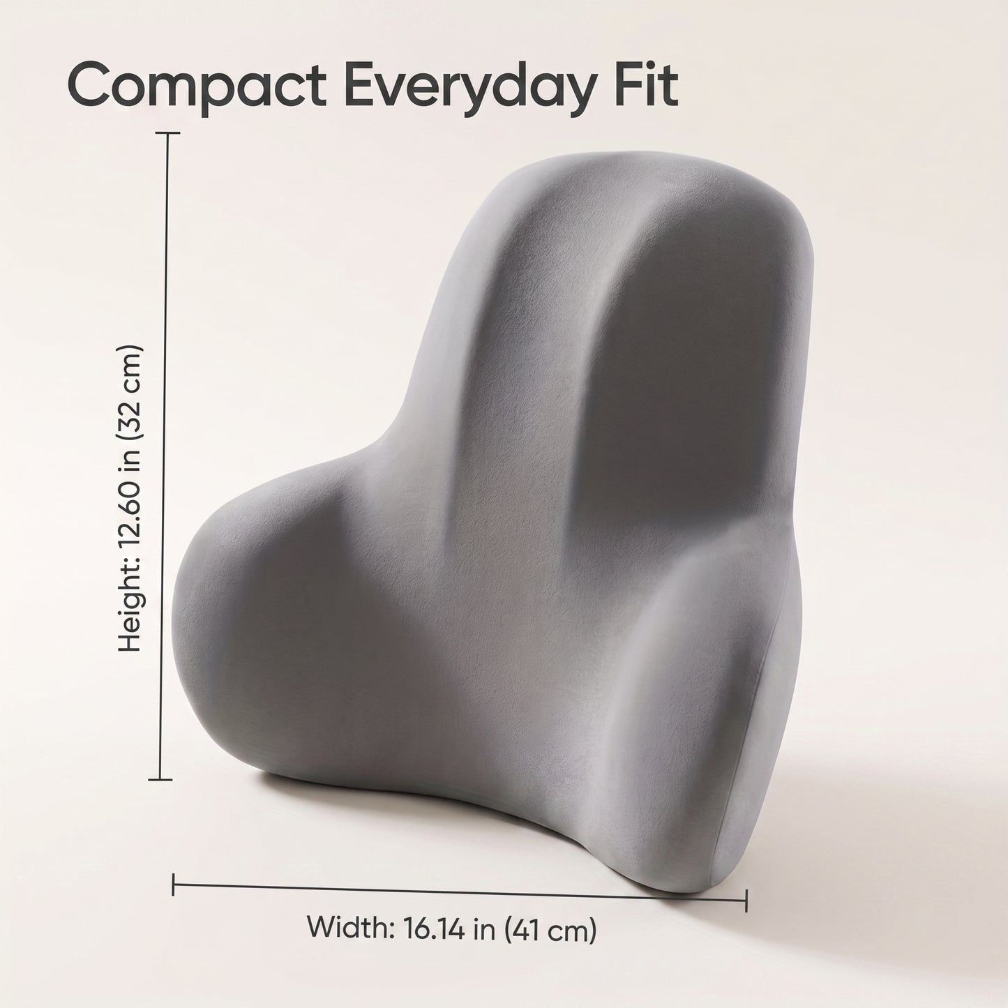 Contoured Memory Foam Lumbar Support Cushion for Office & Car