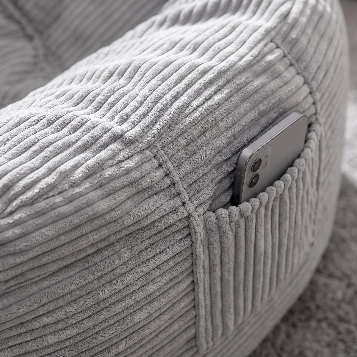 Convertible Corduroy Bean Bag Chair & Floor Bed