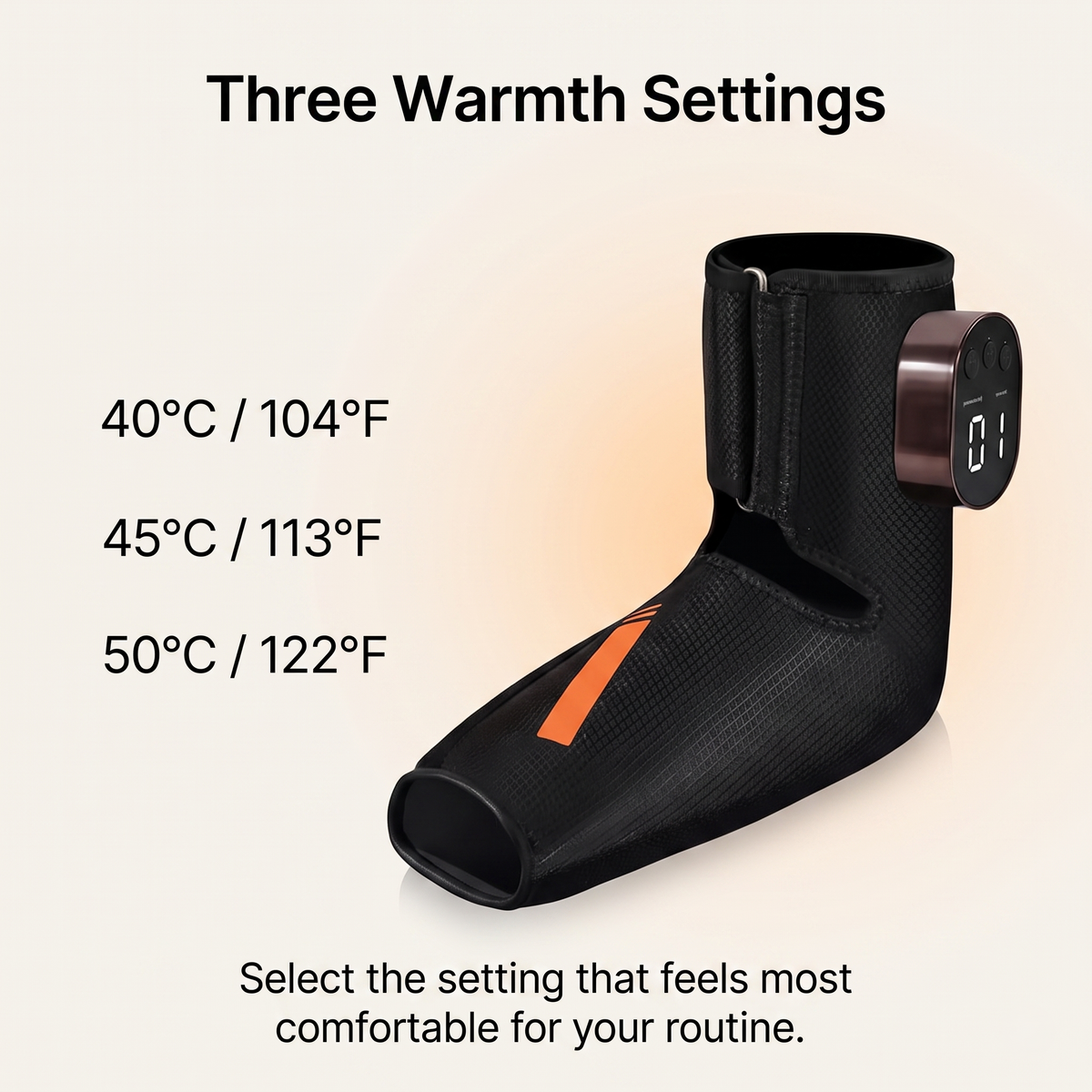 Cordless Heated Air Compression Foot & Ankle Massager