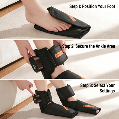 Cordless Heated Air Compression Foot & Ankle Massager