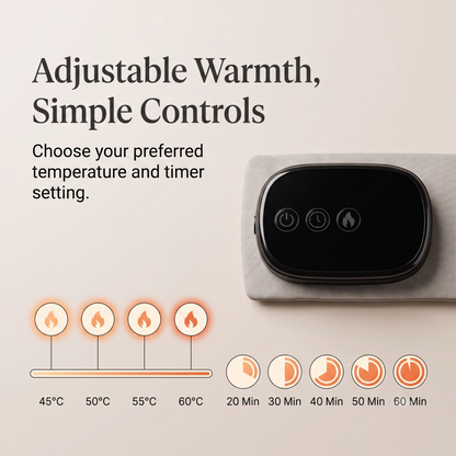 Cordless Heated Neck & Shoulder Wrap with Adjustable Temperature & Timer