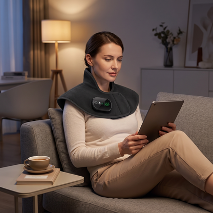 Cordless Heated Neck & Shoulder Wrap with Adjustable Temperature & Timer