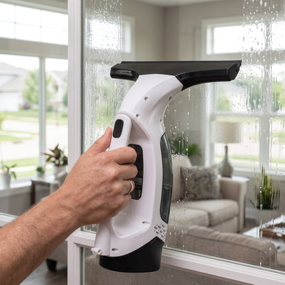 Cordless Window Vacuum Cleaner with Squeegee & Telescopic Handle
