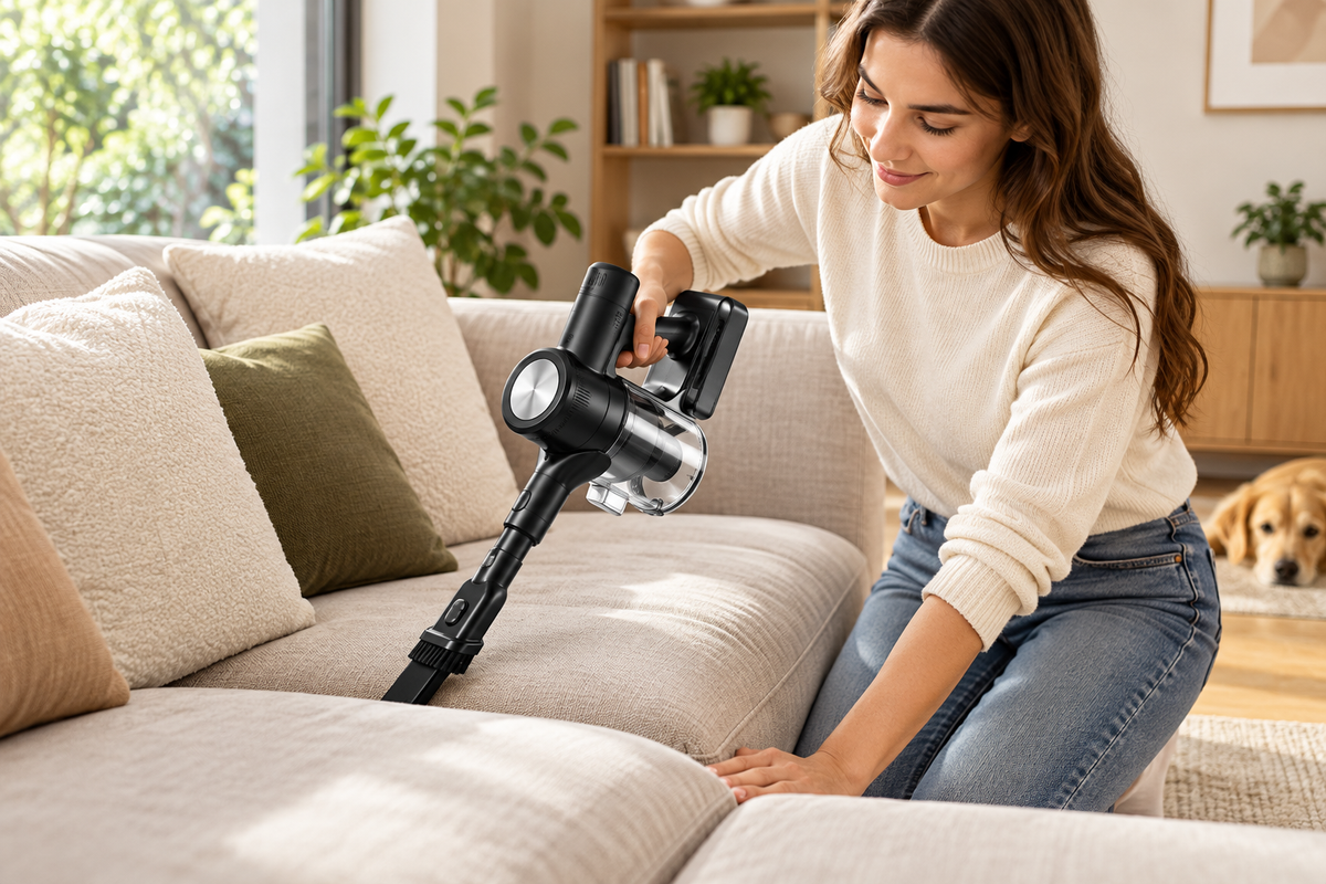 Self-Standing Cordless Vacuum Cleaner with LED Display (55kPa)