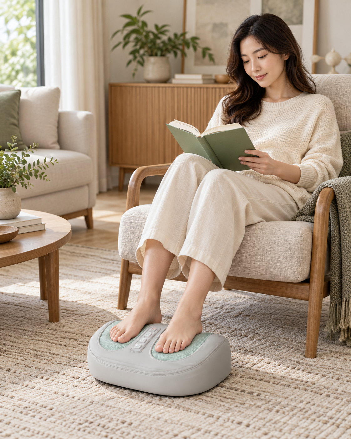 Heated Kneading Foot Massager with 3 Levels & 15-Minute Timer