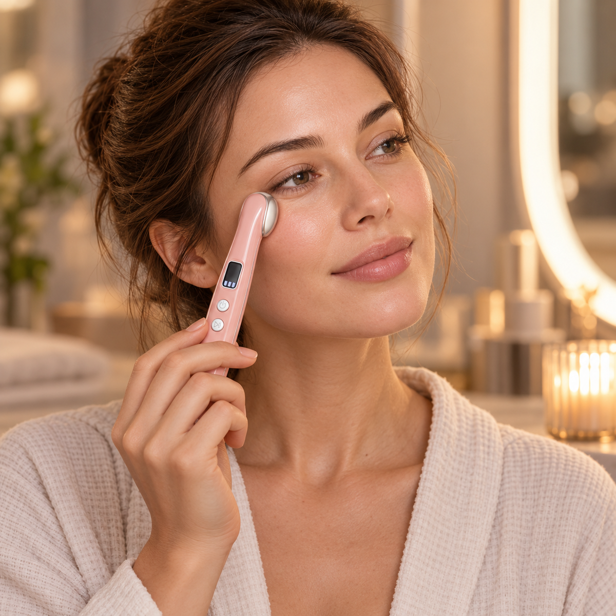 Rechargeable Heated Vibration Eye Massage Wand with 3 Modes