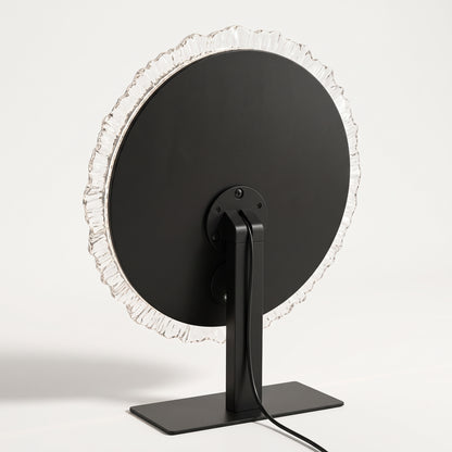 Crystal-Textured LED Vanity Mirror with Touch Dimming
