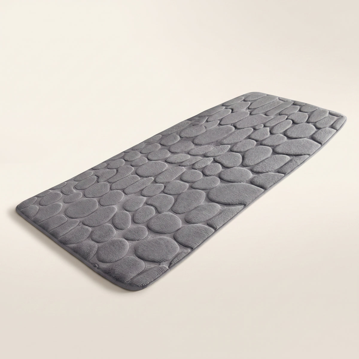 Cushioned Pebble-Texture Absorbent Bathroom Runner Mat