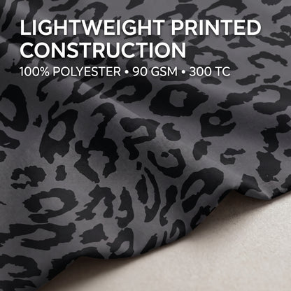 Dark Leopard 3-Piece Printed Duvet Cover Bedding Set