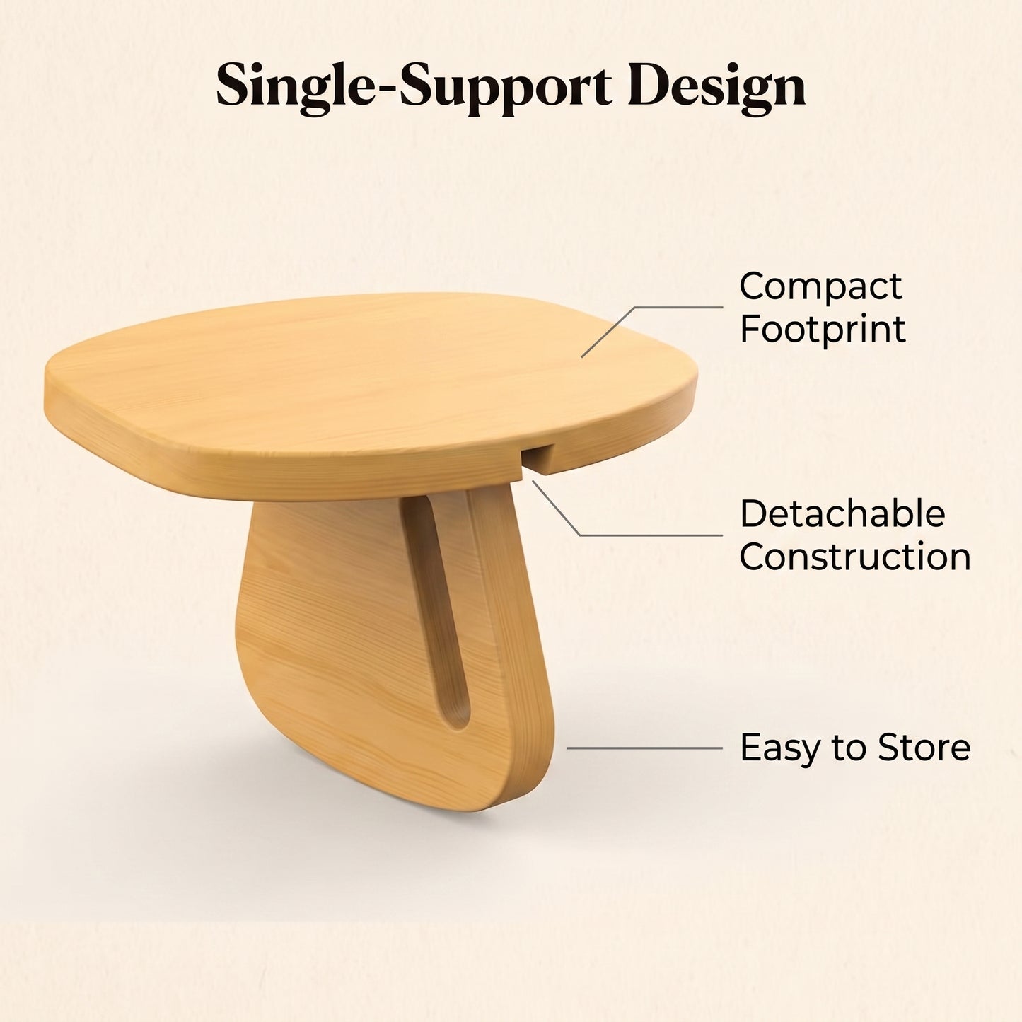 Detachable Wood Meditation Bench for Kneeling, Yoga & Mindfulness