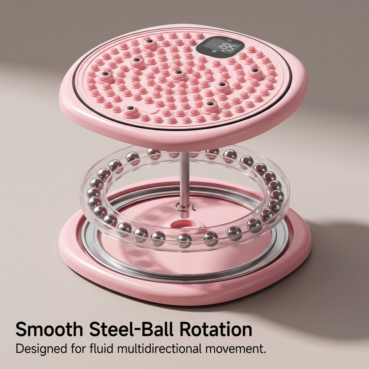 Digital Acupressure Twist Board with Workout Display