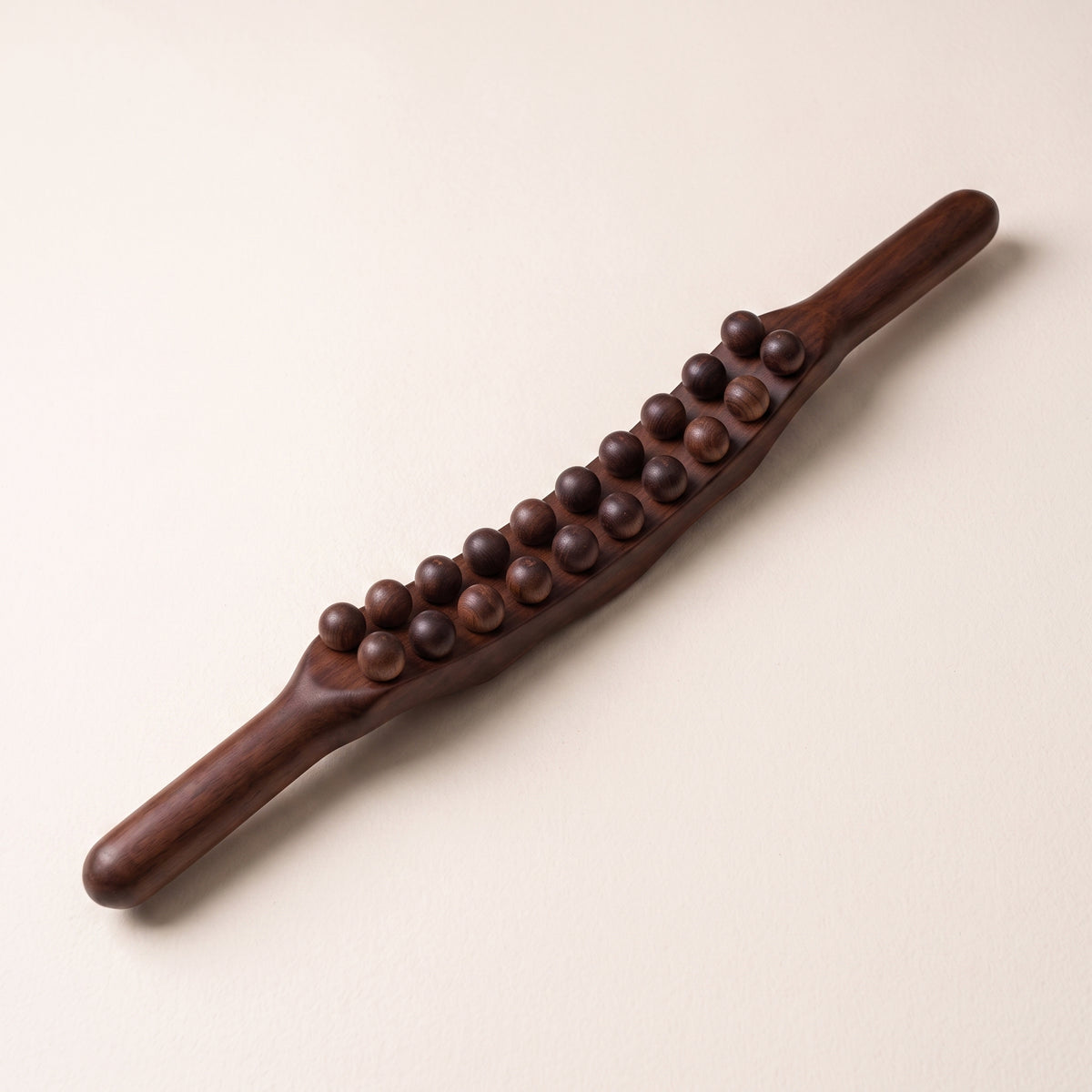 Double-Row Wooden Bead Body Massage Stick