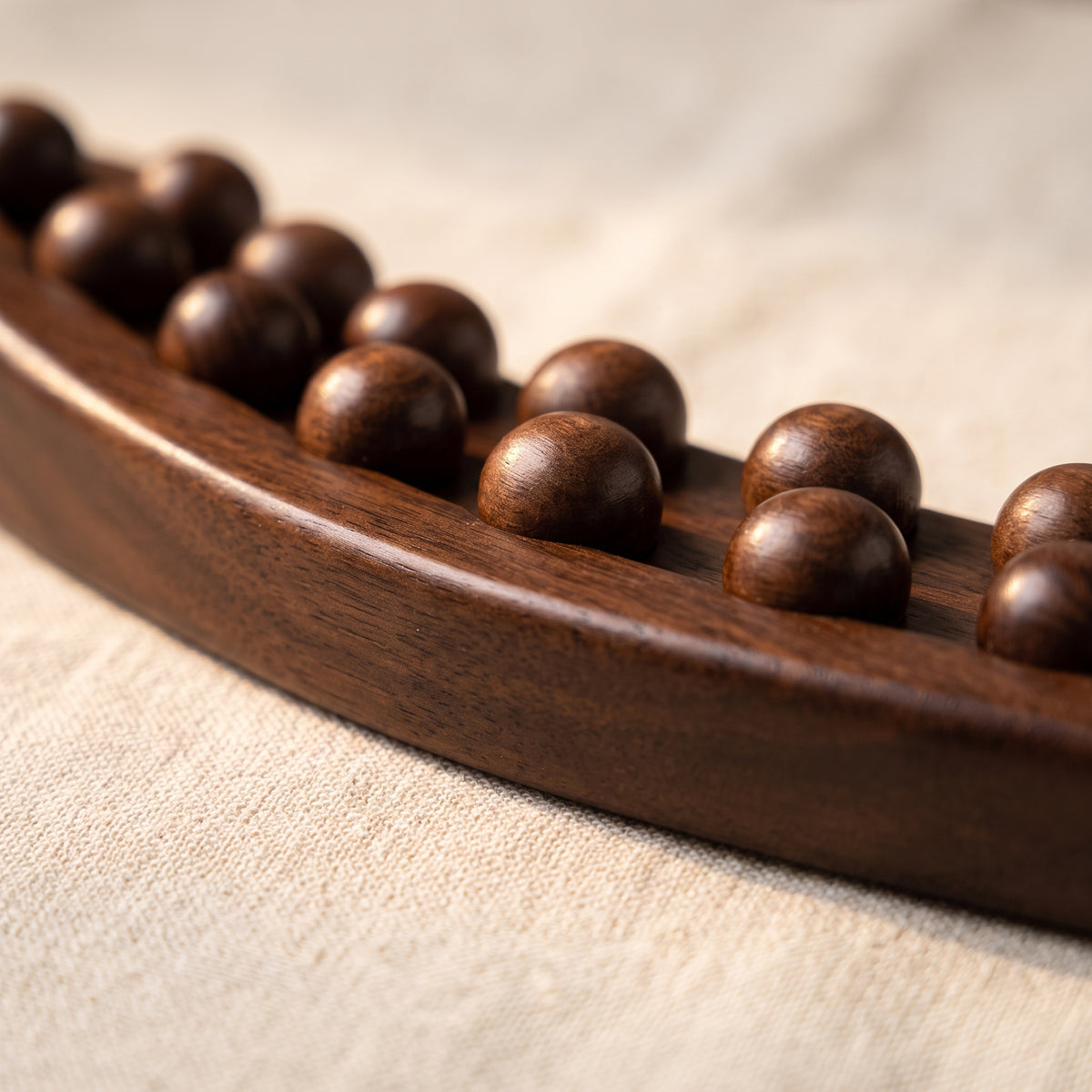 Double-Row Wooden Bead Body Massage Stick