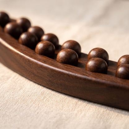 Double-Row Wooden Bead Body Massage Stick