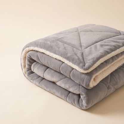 Double-Sided Faux Lambswool Fleece Cozy Blanket
