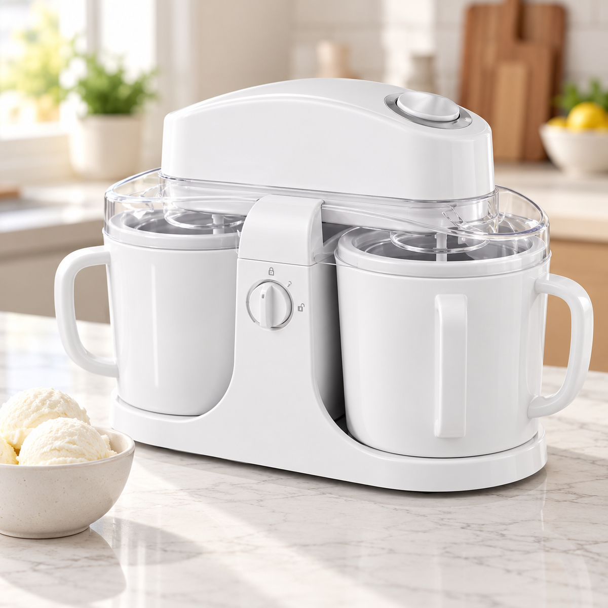 Dual-Cup Ice Cream & Frozen Dessert Maker