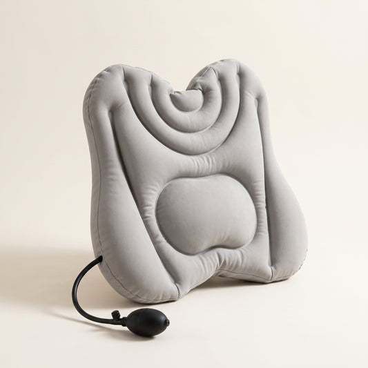 Dual-Chamber Inflatable Lumbar Support Cushion for Chair & Travel