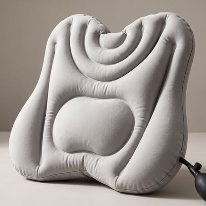 Dual-Chamber Inflatable Lumbar Support Cushion for Chair & Travel